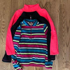 Set of three, Old Navy, Danskin mid-weight fleece 1/4 zip (M 10-12)